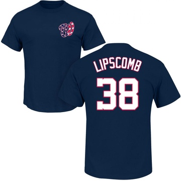 Youth Washington Nationals Trey Lipscomb ＃38 Roster Name & Number T-Shirt - Navy